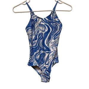 Kanu Surf Hurricane Beach Sport UPF 50+ 1-Piece Swimsuit, Gigi Blue, 12 Years